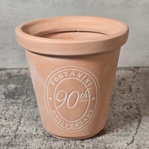Fontanini 90th Anniversary ~ Collectible Clay Flower Pot No Damages 3.5"